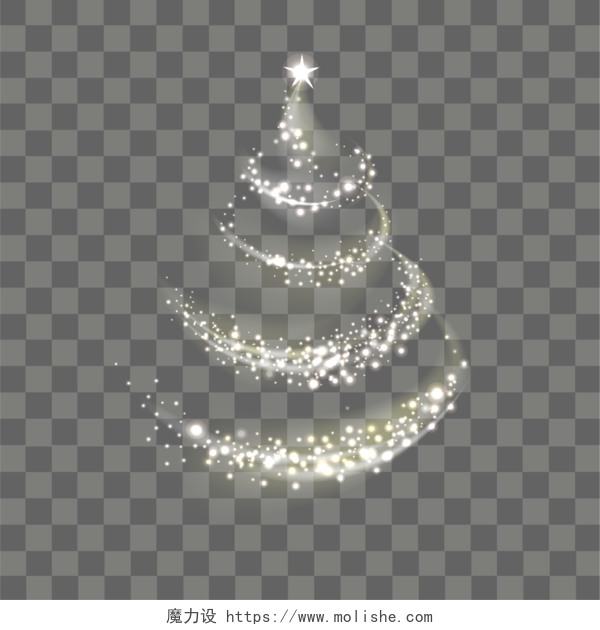 创意雪花灯光圣诞树装饰设计